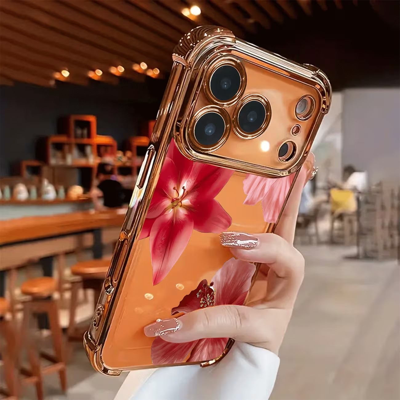 Apple Iphone 15 Pro Max - Funda Simple con Estampado Floral para