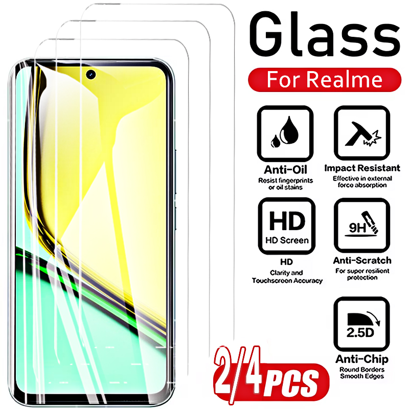 Realme C67 - Protector de pantalla de vidrio templado